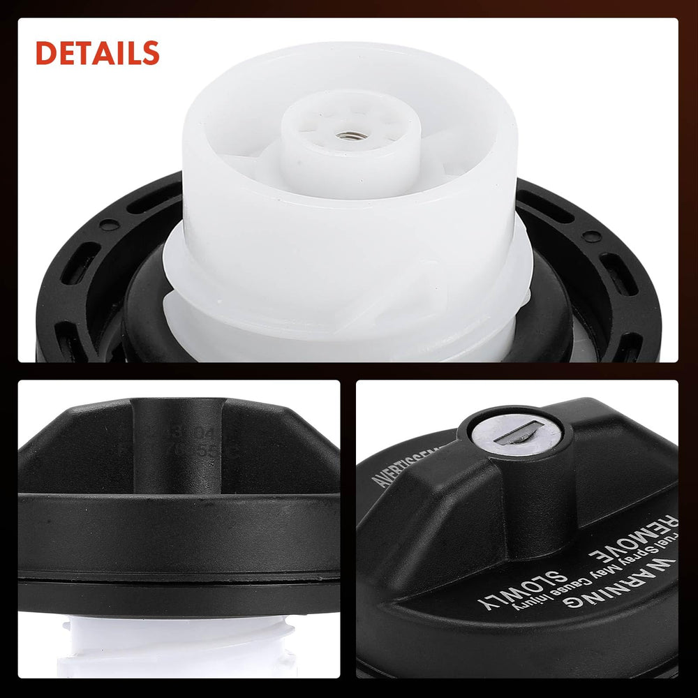 A-Premium gas cap construction with rugged metal housing