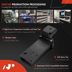 A-Premium MAF sensor close-up label highlights eight-terminal design and durability.