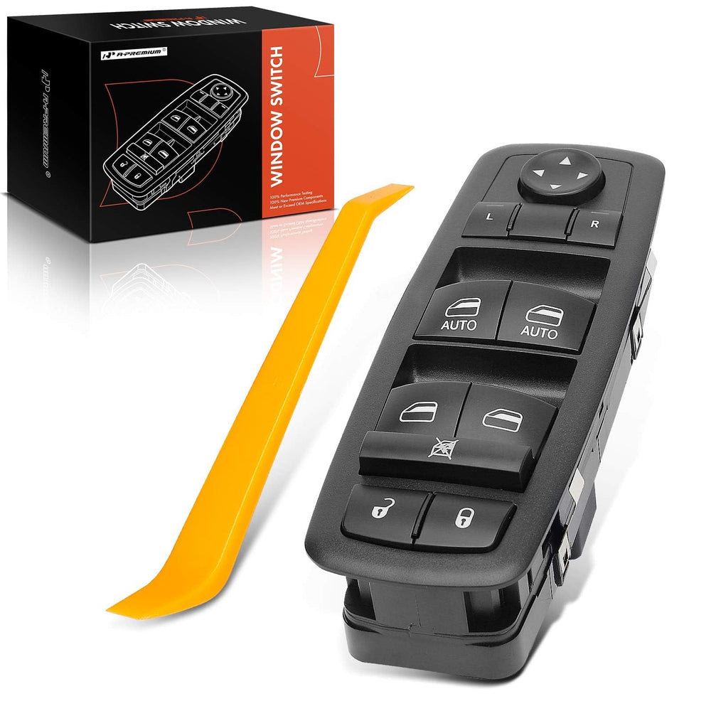 A-Premium master window switch front-left blue LED for nighttime visibility.