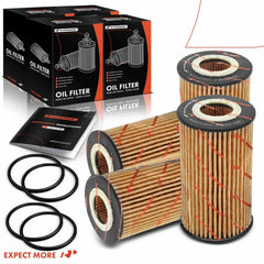 A-Premium oil filter top view showing compact cartridge design.