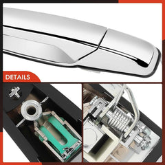 Paintable chrome finish on A-Premium handles for custom vehicle color.