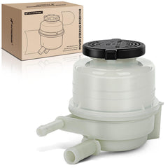A-Premium power steering reservoir cap closeup highlights durable plastic construction.