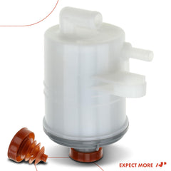 A-Premium power steering reservoir front view communicates compatibility with Honda CR-V models.