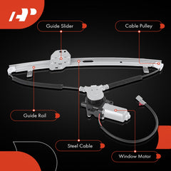 Installed rear-right regulator image demonstrating easy Honda Pilot replacement