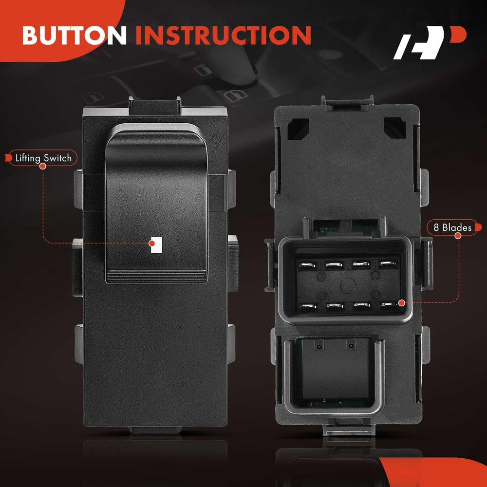 A-Premium switch close-up, front view, shows durable black plastic housing.