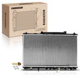 A-Premium radiator front view for Camry showing sturdy cooling design