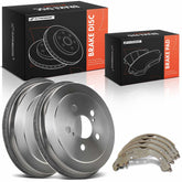 A-Premium rear brake drum left side installed on a Honda Civic for reliable stopping.