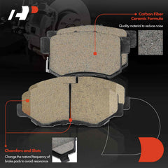 A-Premium rear brake pads close-up highlighting uniform friction material