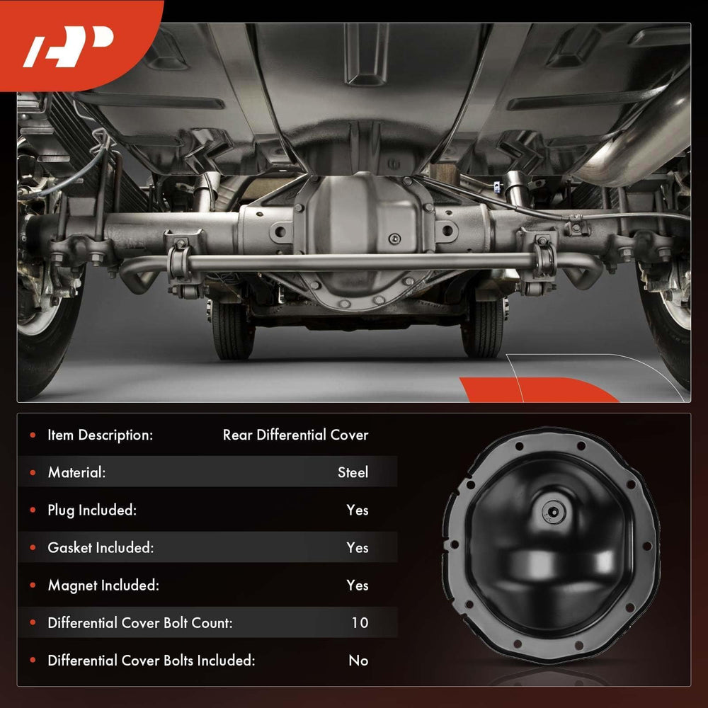 A-Premium magnet-equipped differential cover and screw kit for secure installation.