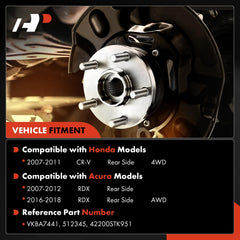 A-Premium rear hub assembly for Honda CR-V right side, quieter operation.