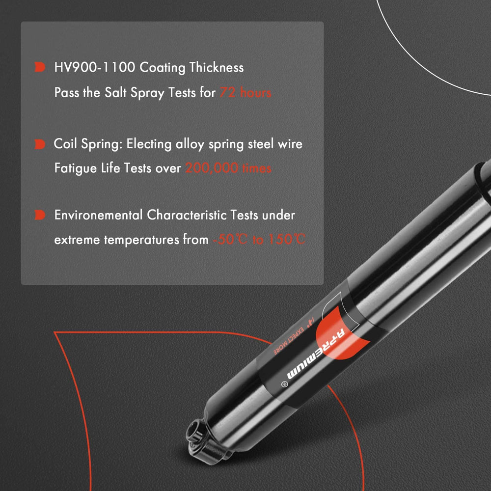A-Premium rear shocks cylinder features corrosion-resistant body for long-lasting performance.