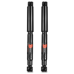 A-Premium two-piece rear shock set ready for replacement and on-road comfort.
