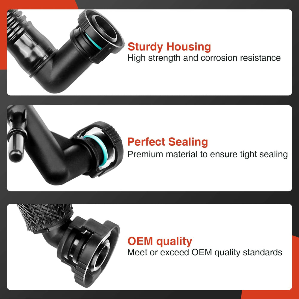 A-Premium return pipe highlights essential components for balanced crankcase pressure.