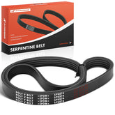 A-Premium serpentine belt 34.44 in during installation showing precise tension