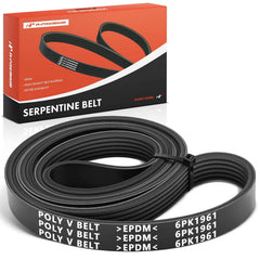A-Premium serpentine belt 77.25-inch side view for precise fit