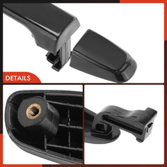 Sleek black finish enhances vehicle appearance with new hardware.