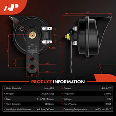 A-Premium Snail Horn copper plug improves conductivity and louder tone.