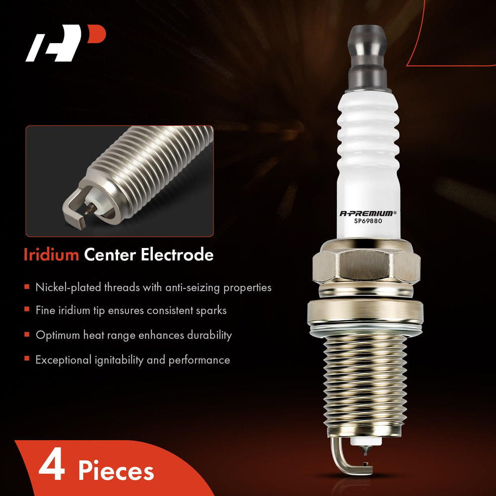 A-Premium spark plug S2000-2004-2009 top view highlights 0.044 inch gap.