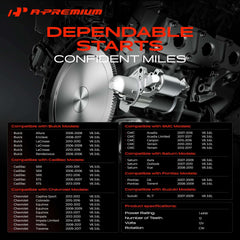 A-Premium starter motor packaging box showing in-box compatibility