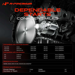 A-Premium starter motor side profile highlighting compact installation design