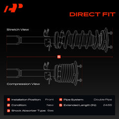 A-Premium strut with coil spring close-up for Honda CR-V installation