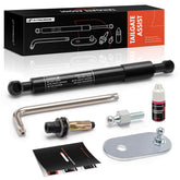A-Premium tailgate assist shock installed on a Ford F-150, smooth lowering action.