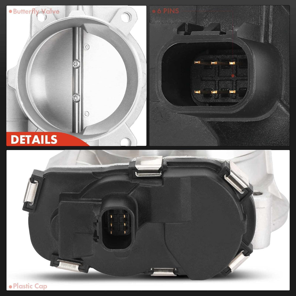 A-Premium throttle body labeling highlights model compatibility and references.