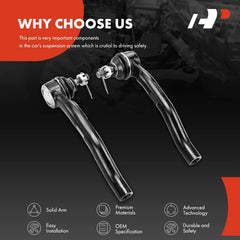 A-Premium new-in-box tie rod end in packaging for replacement.