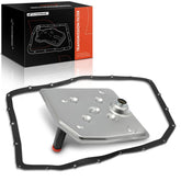 A-Premium transmission filter with pan gasket front view protecting the Ford 6R80 transmission