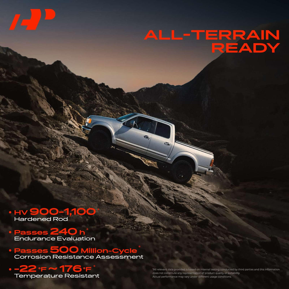 A-Premium travel length highlighting suspension articulation potential