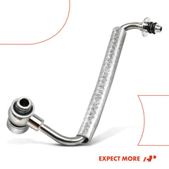 A-Premium turbo oil feed line on vehicle install demonstrates compatibility.