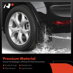 A-Premium mud flaps with mounting hardware shown for DIY installation