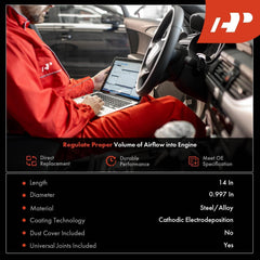 A-Premium steering shaft compatibility with Cadillac, GMC, and Hummer models.