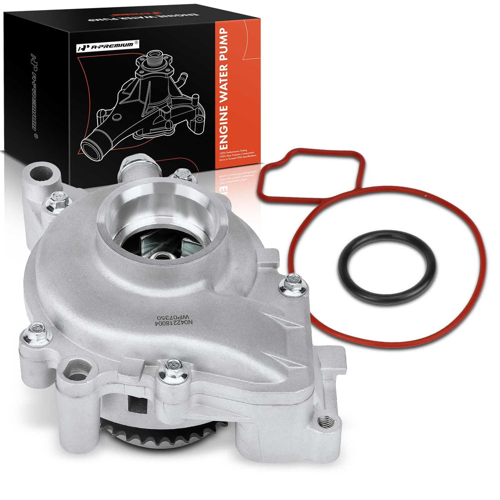 A-Premium water pump seal and O-ring closeup for reliable sealing.
