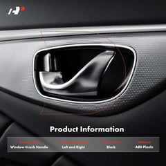 A-Premium black knob window crank handle, durable plastic construction for longevity.