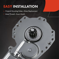 A-Premium durability closeup highlights solid gears for longevity.