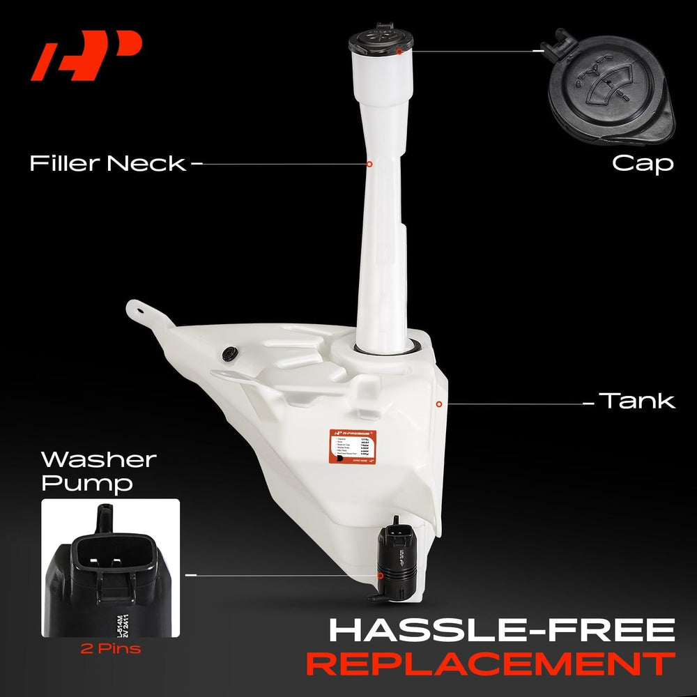 A-Premium reservoir filler neck enables easy refilling during maintenance.