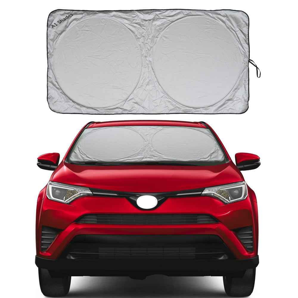 A1 Shades car windshield sun shade with storage pouch for easy storage and quick setup