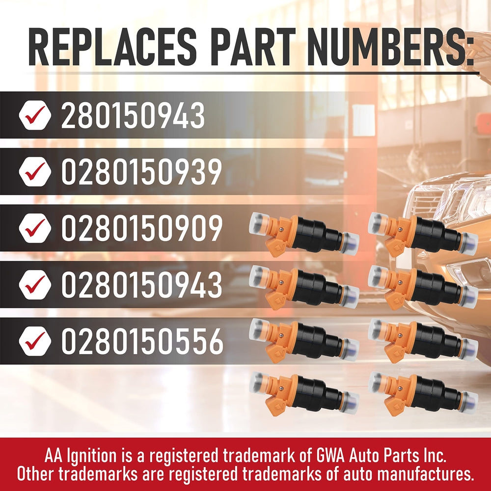 AA Ignition fuel injectors – closeup nozzle, promotes efficient atomization.