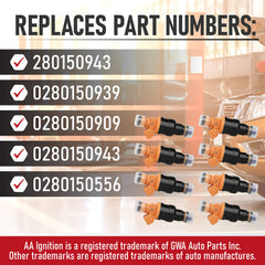 AA Ignition fuel injectors – closeup nozzle, promotes efficient atomization.