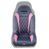 AAAA Aces Racing UTV junior seat pink front view for kid comfort on rough trails.