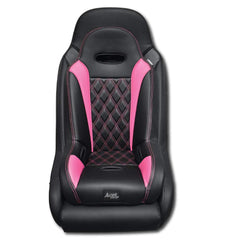 AAAA Aces Racing pink side profile shows snug fit inside stock and aftermarket seats.