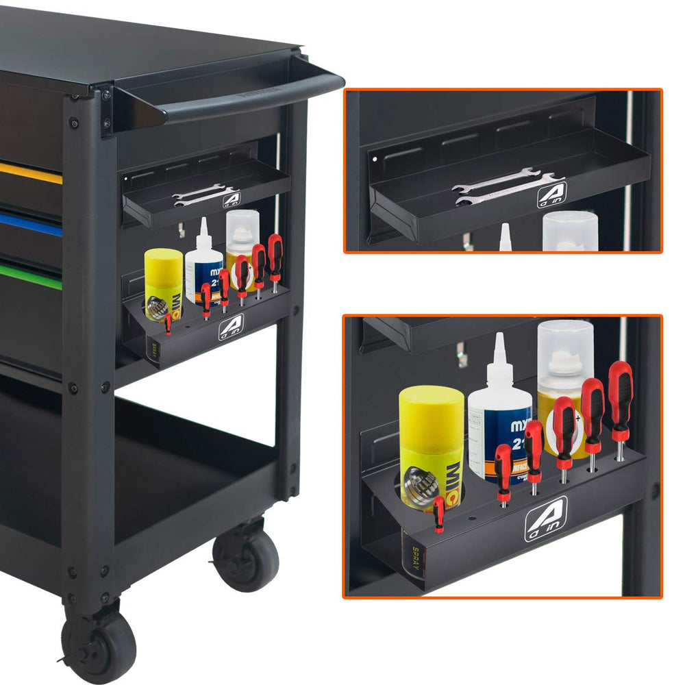 A A IN Organized workspace keeps essentials within reach during repairs.