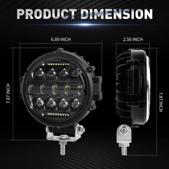 Aaiwa DRL-capable 60W light demonstrates daytime running functionality for safer commuting.