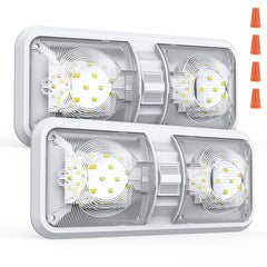 Aaleds RV dome light in natural white, two pack for bright interior spaces