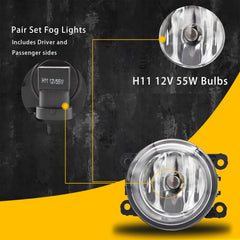 AANAN fog light replacement front-right housing enhances visibility in fog and rain.
