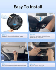 aatoppus 4Runner visor secured with velcro provides quick, tool-free setup