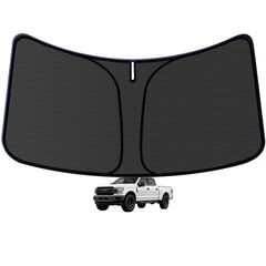 aatoppus F150 sun shade delivers full-coverage front windshield protection against heat