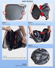 easy removal and storage with aatoppus front window shade