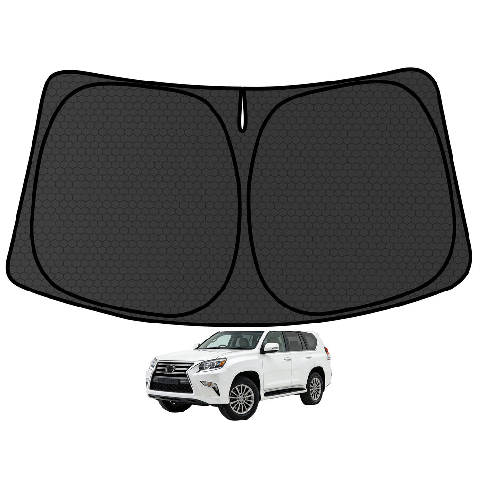 aatoppus windshield shade on GX SUV showing full coverage and UV protection